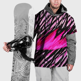 Накидка на куртку 3D с принтом Розовая буря в Тюмени, 100% полиэстер |  | 