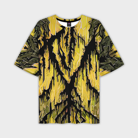 Мужская футболка oversize 3D с принтом Жёлтый разлом в Тюмени,  |  | Тематика изображения на принте: 