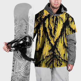 Накидка на куртку 3D с принтом Жёлтый разлом , 100% полиэстер |  | 