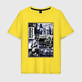 Мужская футболка хлопок Oversize с принтом Depeche Mode   Collage в Курске, 100% хлопок | свободный крой, круглый ворот, “спинка” длиннее передней части | 