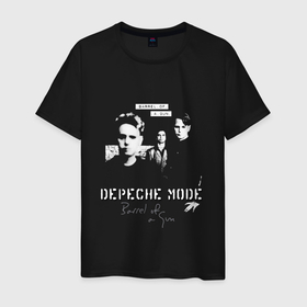 Мужская футболка хлопок с принтом Depeche Mode   Band barrel of a gun в Санкт-Петербурге, 100% хлопок | прямой крой, круглый вырез горловины, длина до линии бедер, слегка спущенное плечо. | 