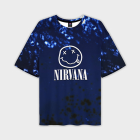 Мужская футболка oversize 3D с принтом Nirvana рок краски в Белгороде,  |  | 
