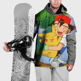 Накидка на куртку 3D с принтом Pokemon   энергия в объятиях в Кировске, 100% полиэстер |  | 