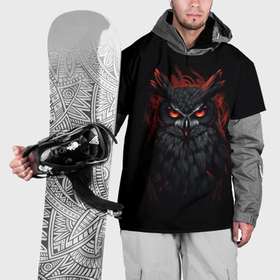 Накидка на куртку 3D с принтом Evil owl в Кировске, 100% полиэстер |  | Тематика изображения на принте: 