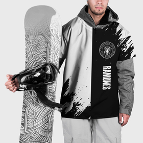 Накидка на куртку 3D с принтом Ramones краски абстракция в Екатеринбурге, 100% полиэстер |  | 