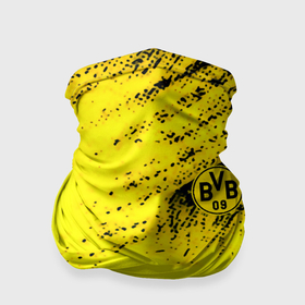 Бандана-труба 3D с принтом Borussia color краски спорт в Петрозаводске, 100% полиэстер, ткань с особыми свойствами — Activecool | плотность 150‒180 г/м2; хорошо тянется, но сохраняет форму | Тематика изображения на принте: 