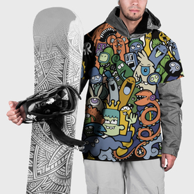 Накидка на куртку 3D с принтом Чудики монстрики в Петрозаводске, 100% полиэстер |  | 