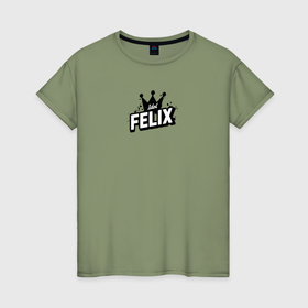Женская футболка хлопок с принтом Felix k stars , 100% хлопок | прямой крой, круглый вырез горловины, длина до линии бедер, слегка спущенное плечо | 