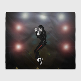 Плед 3D с принтом Michael Jackson в прыжке в Кировске, 100% полиэстер | закругленные углы, все края обработаны. Ткань не мнется и не растягивается | 