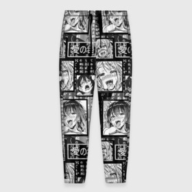 Мужские брюки 3D с принтом Ahegao cartoon в Санкт-Петербурге, 100% полиэстер | манжеты по низу, эластичный пояс регулируется шнурком, по бокам два кармана без застежек, внутренняя часть кармана из мелкой сетки | Тематика изображения на принте: 