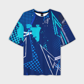 Мужская футболка oversize 3D с принтом Разноцветные текстурные треугольники в Петрозаводске,  |  | 