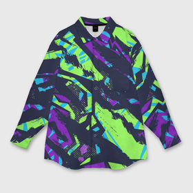 Мужская рубашка oversize 3D с принтом Разноцветные текстурные штрихи в Санкт-Петербурге,  |  | Тематика изображения на принте: 