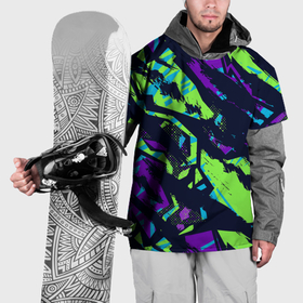 Накидка на куртку 3D с принтом Разноцветные текстурные штрихи в Санкт-Петербурге, 100% полиэстер |  | Тематика изображения на принте: 