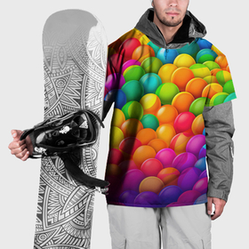 Накидка на куртку 3D с принтом Радужные пупырки в Курске, 100% полиэстер |  | Тематика изображения на принте: 