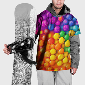 Накидка на куртку 3D с принтом Разноцветные  шарики в Екатеринбурге, 100% полиэстер |  | 