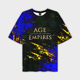 Мужская футболка oversize 3D с принтом Age of Empires краски текстура в Петрозаводске,  |  | 