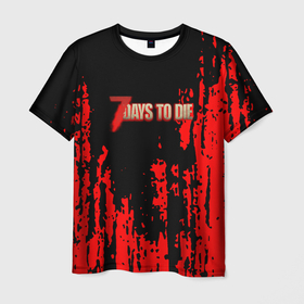 Мужская футболка 3D с принтом 7 Days to Die краски абстрактные в Петрозаводске, 100% полиэфир | прямой крой, круглый вырез горловины, длина до линии бедер | Тематика изображения на принте: 