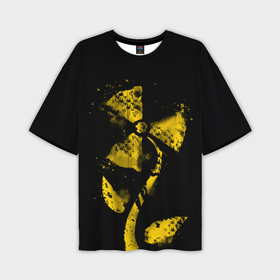 Мужская футболка oversize 3D с принтом Радиоактивный цветок в Тюмени,  |  | 