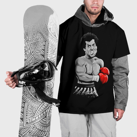 Накидка на куртку 3D с принтом Rocky Balboa в Курске, 100% полиэстер |  | Тематика изображения на принте: 