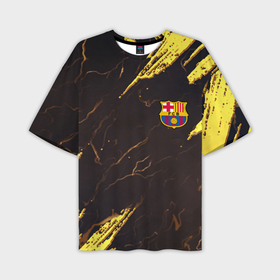 Мужская футболка oversize 3D с принтом Barcelona краски текстура в Петрозаводске,  |  | 
