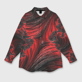 Мужская рубашка oversize 3D с принтом Красно черный текстурный фон в Екатеринбурге,  |  | 