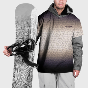 Накидка на куртку 3D с принтом Мозаика градиент туманный , 100% полиэстер |  | 