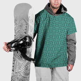 Накидка на куртку 3D с принтом Чёрно зелёный узоры в Тюмени, 100% полиэстер |  | Тематика изображения на принте: 