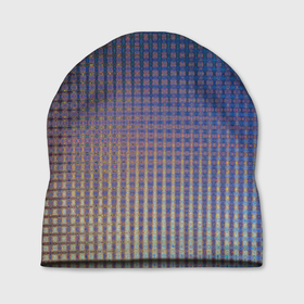 Шапка 3D с принтом Сеточная геометрия в Курске, 100% полиэстер | универсальный размер, печать по всей поверхности изделия | 