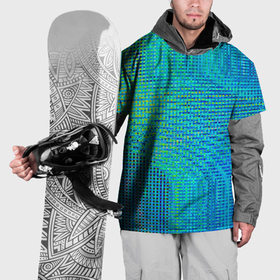 Накидка на куртку 3D с принтом Синусоидные волны из квадратиков в Белгороде, 100% полиэстер |  | Тематика изображения на принте: 