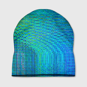 Шапка 3D с принтом Синусоидные волны из квадратиков в Курске, 100% полиэстер | универсальный размер, печать по всей поверхности изделия | 