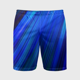 Мужские шорты спортивные с принтом Неоновые синии линии в Курске,  |  | 