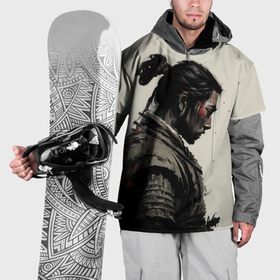 Накидка на куртку 3D с принтом Самурай   Ghost of Thusima в Белгороде, 100% полиэстер |  | 