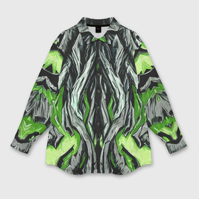 Мужская рубашка oversize 3D с принтом Камень и зелёная энергия в Санкт-Петербурге,  |  | 