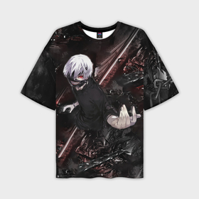 Мужская футболка oversize 3D с принтом Tokyo Ghoul anime в Екатеринбурге,  |  | 