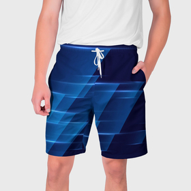 Мужские шорты 3D с принтом Blue background ,  полиэстер 100% | прямой крой, два кармана без застежек по бокам. Мягкая трикотажная резинка на поясе, внутри которой широкие завязки. Длина чуть выше колен | Тематика изображения на принте: 