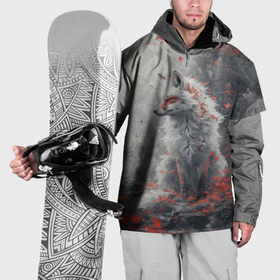 Накидка на куртку 3D с принтом Осенний лис в Белгороде, 100% полиэстер |  | 