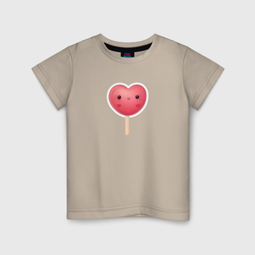Детская футболка хлопок с принтом Леденец на палочке в Екатеринбурге, 100% хлопок | круглый вырез горловины, полуприлегающий силуэт, длина до линии бедер | 