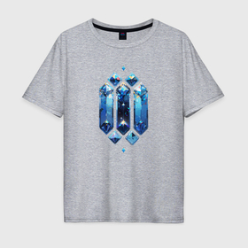 Мужская футболка хлопок Oversize с принтом Кристаллы с включениями в Курске, 100% хлопок | свободный крой, круглый ворот, “спинка” длиннее передней части | 