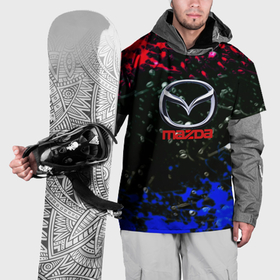 Накидка на куртку 3D с принтом Mazda краски абстракция спорт в Новосибирске, 100% полиэстер |  | 