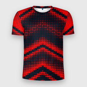 Мужская футболка 3D Slim с принтом Geometric angles в Белгороде, 100% полиэстер с улучшенными характеристиками | приталенный силуэт, круглая горловина, широкие плечи, сужается к линии бедра | 