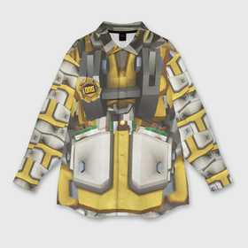 Мужская рубашка oversize 3D с принтом Deep roock galactic броня бурильщика в Курске,  |  | Тематика изображения на принте: 