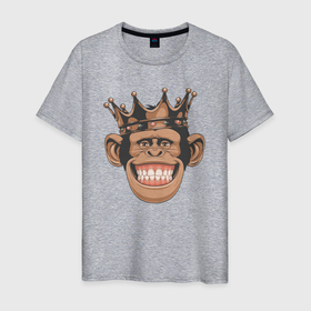 Мужская футболка хлопок с принтом Monkey king в Белгороде, 100% хлопок | прямой крой, круглый вырез горловины, длина до линии бедер, слегка спущенное плечо. | 