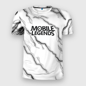 Мужская футболка 3D Slim с принтом Mobile legends молнии в Кировске, 100% полиэстер с улучшенными характеристиками | приталенный силуэт, круглая горловина, широкие плечи, сужается к линии бедра | 