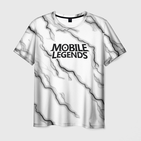 Мужская футболка 3D с принтом Mobile legends молнии в Кировске, 100% полиэфир | прямой крой, круглый вырез горловины, длина до линии бедер | 