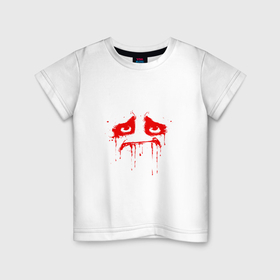 Детская футболка хлопок с принтом Красная грусть в Новосибирске, 100% хлопок | круглый вырез горловины, полуприлегающий силуэт, длина до линии бедер | 