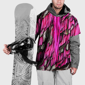 Накидка на куртку 3D с принтом Камень и розовая слизь в Кировске, 100% полиэстер |  | 