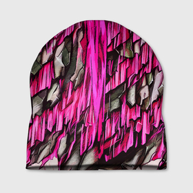 Шапка 3D с принтом Камень и розовая слизь в Кировске, 100% полиэстер | универсальный размер, печать по всей поверхности изделия | 