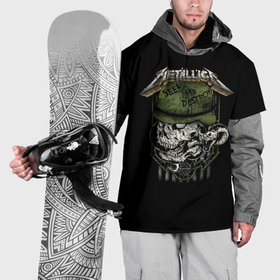 Накидка на куртку 3D с принтом Metallica   skull в Кировске, 100% полиэстер |  | Тематика изображения на принте: 