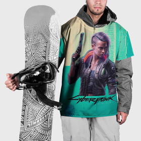 Накидка на куртку 3D с принтом Cyberpunk 2077 game color , 100% полиэстер |  | 