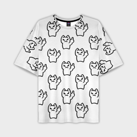 Мужская футболка oversize 3D с принтом Fuck you cat в Курске,  |  | Тематика изображения на принте: 